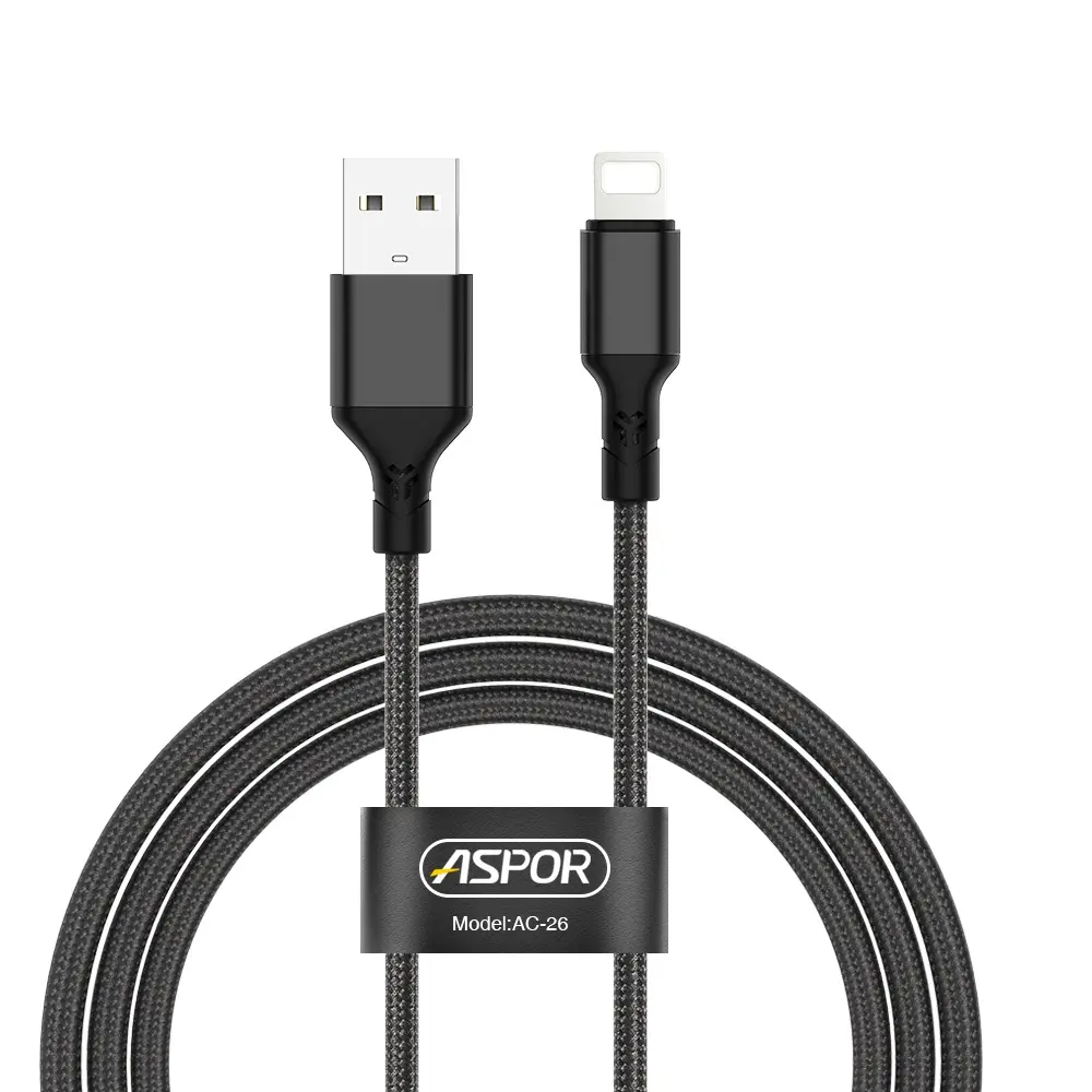 ASPOR-Cable de datos de carga rápida para teléfono móvil, microusb 3A, OEM, personalizado, precio al por mayor, AC-25