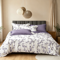 Parure de lit brodée, draps de lit en tissu, ensemble de literie de luxe, ensemble de housse de couette pour hôtel, parure de draps king size