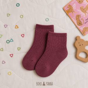 Chaussettes essentielles pour tout-petits, avec douceur supérieure et design flexible, couleur bois de rose, taille 1 2Y - Product Image 4