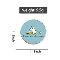 Spedizione Diretta di Badge Rotondi Personalizzati Stampati, Spille Personalizzate con Cartoni Animati, Citazioni Ispiratrici, Figure di Animali e Piante