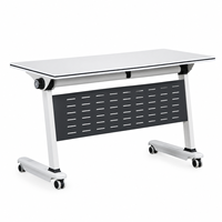 Table de formation réglable en gros avec roulettes, bureau en métal pour salle de classe et salle de réunion