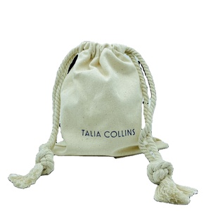 Bolsa de Lona de Algodón Grueso de 10oz Ecológica Personalizada de Fábrica, Mini Bolsa Económica con Asa de Cuerda y Logotipo Personalizado para Compras - Product Image 1