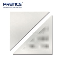 Panneau triangulaire en aluminium solide, pilier métallique décoratif d'intérieur personnalisé
