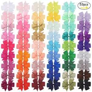 40 Colores, Venta al por Mayor, Pinzas para el Cabello para Bebés y Niñas, Dulces y Encantadoras, Pinzas con Lazo de Cinta Grosgrain, Lazos de Cinta Azul, Accesorios - Product Image 2