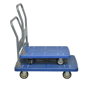 Factory Price Purple Plastic Utility Tool Cart Platform <strong>Trolley</strong> 300KGs Four Wheels For Hotels &amp; Restaurants - Product Image 4