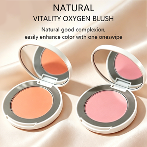 Private Label Vitality Oxygen Blush <b>Compact</b> Waterproof High Pigment Cheek Color Palette With Mirror For Daily <b>Makeup</b> - Product Image 6