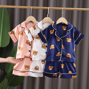 Ropa Infantil al por Mayor, Ropa de Dormir Suave para Niños, Ropa de Dormir de Manga Corta con Diseño de Oso, Ropa para Dormir para Bebés, Pijamas para Niños - Product Image 1