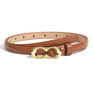 Ceinture fine en cuir pour femme, ceinture formelle, largeur 1,4 cm, pour jeans, pantalons, robes, avec <span class=keywords><strong>boucle</strong></span> en alliage - Product Image 3