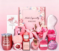 Panier-cadeau de rétablissement rapide, ensemble de luxe avec savon, lingettes, miroir, bombe de bain, bougie, masque pour les yeux, chaussettes et porte-clés