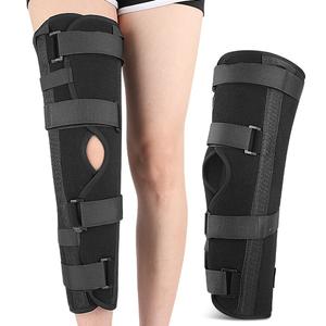 Attelle de jambe sportive professionnelle pour adultes, réglable, respirante, avec <span class=keywords><strong>genouillère</strong></span> articulée, attelle fine de soutien pour jambe droite, stabilisateur - Product Image 5