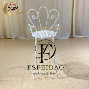 White Metal High Chair for <b>Bar</b> <b>Table</b> Wedding Events Banquet Furniture Use - Product Image 6