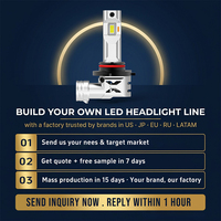Phare LED de voiture super lumineux GLD 8000lm, lampe de véhicule LED H4 H7 H8 H11 9005 9006, lumière LED Canbus pour voiture, phare LED H8