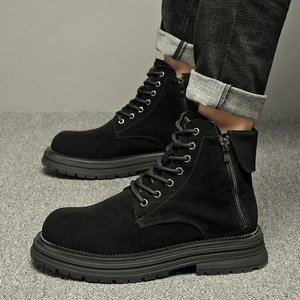 Bottes <span class=keywords><strong>Chelsea</strong></span> pour hommes en cuir pleine fleur, semelle extérieure durable, style polyvalent pour le bureau et le quotidien, vente en gros d'usine - Product Image 4