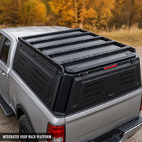 Auvent de camionnette en aluminium à profil bas, toit rigide plat avec panneaux Molle, rails de toit, étanche pour Hilux Double Cabine OEM