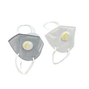 Masker Wajah lipat tipe datar mencegah kabut asap debu masker 5 lapisan FFP2 dengan katup - Product Image 1