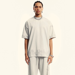 Camiseta de Verano para Hombre, 100% Algodón, Tejido Antiarrugas, Color Sólido, Casual, Manga Corta, Suave, Transpirable, Corte Regular, Uso Diario - Product Image 3