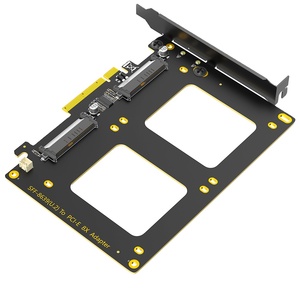 การ์ดแปลง Dual U.2 SSD เป็น PCIe 4.0 X8 รองรับ 2 X หรือแบบ Soft ไม่มีฟังก์ชัน PCI-e มีสินค้าในสต็อก การ์ดแปลง U.2 เป็น PCI-e 8x - Product Image 1