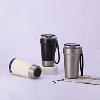 Gobelet isotherme en acier inoxydable personnalisé de qualité supérieure avec couvercle à cordon, cadeau promotionnel d'entreprise de luxe, mug de voyage