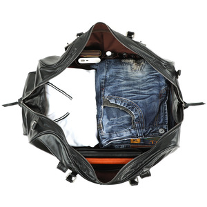 Sac de voyage pour homme Dujiang en cuir Nappa, grande capacité 36-55L, sac de sport avec doublure en polyester pour les voyages de loisirs - Product Image 3