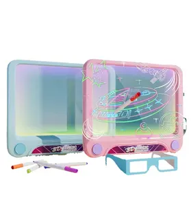 Hete Kinderen 3d Magic Glow Art Unieke Handgemaakte Kits Gloeien Kinderen Kunst Set Neon Effect Tekenborden