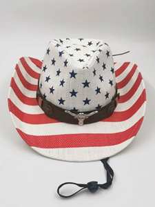 Sombreros de Vaquero Unisex con Bandera Americana al por Mayor, Personalizables, Transpirables, Cómodos, para Viajes, Pesca, Uso en las Cuatro Estaciones - Product Image 2