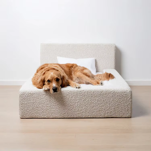 Nuevo diseño, sofá cama para mascotas, camas personalizadas para perros Marshmallow, cubierta de Boucle lavable, cama de compresión acogedora de espuma para dormir - Product Image 5