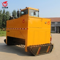 Composteur industriel de type chenillé, machine à compost, retourneur de compost pour fumier de porc, 2400 tr/min, pour déchets de jardin et de paille