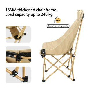 Silla de luna de playa plegable grande de gran tamaño de diseño moderno, portátil para pesca al aire libre, muebles de jardín para acampar para hoteles - Product Image 5