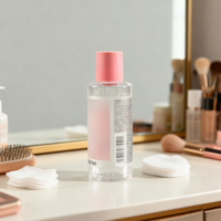 Emballage cosmétique de luxe personnalisé, flacon en PET de 80 ml pour crème visage et yeux, huile corporelle, lotion, bouchon à vis, flacon givré, impression sérigraphique rose