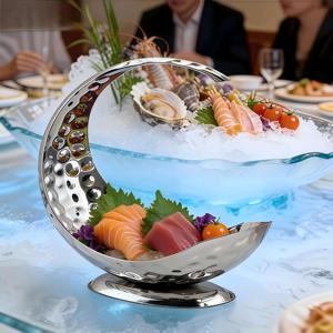 Support <span class=keywords><strong>de</strong></span> présentation <span class=keywords><strong>de</strong></span> sashimi en acier inoxydable <span class=keywords><strong>japonais</strong></span>, plateau décoratif pour fruits, fournitures pour hôtels, clubs, KTV et bars - Product Image 6