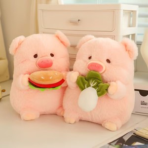Bonito <span class=keywords><strong>cerdo</strong></span> de peluche de dibujos animados con comida, juguetes de muñeca, hamburguesa rellena personalizada, almohada de <span class=keywords><strong>cerdo</strong></span> de repollo, juguete creativo de <span class=keywords><strong>cerdo</strong></span> de peluche, regalos para niños - Product Image 2