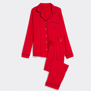 Organic Women's Sleepwear Soft Knit Pajama Set Sustainable Women Loungewear Set Custom Night Wear for Women <strong>Pyjamas</strong> - Product Image 5
