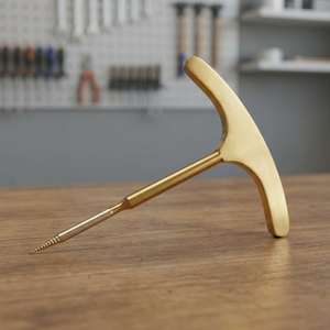 Extracteur de vis chirurgical dentaire manuel à poignée en T argenté, instrument de classe II - Product Image 4