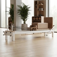 Máquina de Pilates Reformer de Aluminio de Alta Calidad con Resortes Alemanes Tipo Piano y Resistencia Ajustable para el Hogar y el Estudio