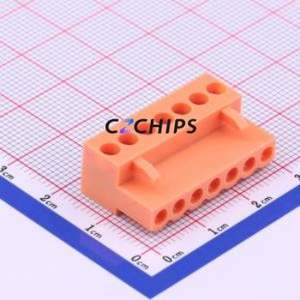 HT396K-3.96-7P Plug-in Terminal Block P=3.96mm Connector ( Connector Type: Male Plug )( Construction: 1x7P )( Pitch: 3.96mm ) - Product Image 1