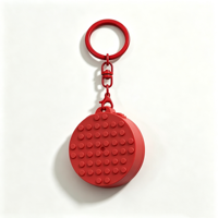 BLOCKMOC 8×8 Porte-clés en briques de construction colorées à clipser, en plastique, accessoire de sac disponible pour cadeau de fête