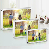 Custom Clear 11x17 8.5x11 8x10 6x8 5x7 4x6 inches Sizes Acrylic Strong Magnetic Photo Pictures Frame