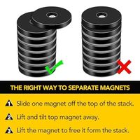 Magsafe magnetik dilapisi cincin Magnet countersunk pot sekrup D32 bulat dasar kuat permanen langka bumi neodymium epoksi magnet pot