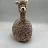 Porte-clés en peluche UYEAH OEM/ODM personnalisé, design sur mesure, alpaga en coton doux, pendentif cheval marron