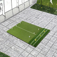 Tapis de golf Dual-Turf 5x4FT épaissi pour l'entraînement au golf, aide à l'alignement et à l'angle d'approche, pour l'entraînement en intérieur/extérieur
