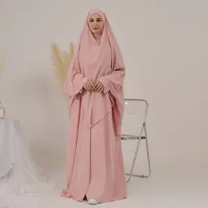 Vestido Hijab Maxi para mulheres muçulmanas, roupa islâmica Khimar estilo básico, confortável e fácil de usar, abaya de ponta, para cobrir a cabeça, roupa islâmica para mulheres muçulmanas
