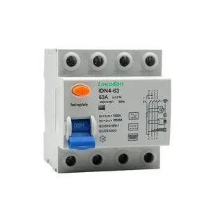 IDN B Type air circuit breaker parts RCD 4P 63A Automatic Circuit Breaker Residual Current Circuit Breaker