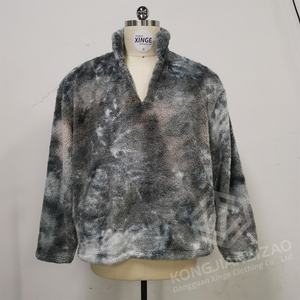 Sudaderas con Capucha de Forro Polar Sherpa para Hombre, al por Mayor, Personalizadas, de Alta Calidad, 100% Tie Dye, Estilo Urbano, con Bolsillos Suaves, Cierre de Cremallera, Talla Grande - Product Image 1