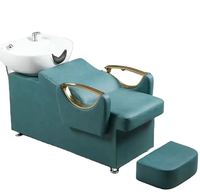 Chaises de shampooing modernes noires, bol en céramique, mobilier de salon personnalisé, chaise de lavage, lit pour poste de salon
