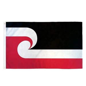 Bandera maorí barata Bandera Polinesia indígena de Nueva Zelanda de poliéster de 3x5 pies - Product Image 1