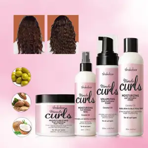 Private Label Curl Activator Creams Anti Frizz Curling Defining Organic Curl Enhancers Cream for African Curly Hair