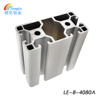 Perfil de Aluminio Industrial 4080, Extrusión de Aleación para Banco de Trabajo de Línea de Ensamblaje y Marco de Seguridad, Corte a Medida Disponible
