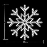 Navidad 2D copo de nieve motivo luz impermeable al aire libre hogar luces LED boda vacaciones lámpara decoración neón cuerda iluminación