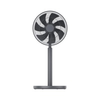 Ventilateur sur pied 2-en-1 de 14 pouces avec moteur BLDC 12 vitesses, mode veille, 7 pales, hauteur réglable et adaptateur 24W DC24V