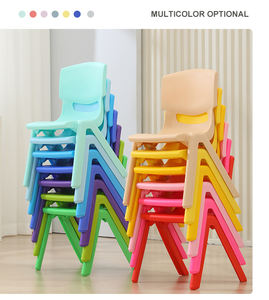 Yüksek Kaliteli Modern Okul Sınıfı Oturma Düzenlemesi İstiflenebilir Kreş Anaokulu Çocuklar İçin Kalınlaştırılmış Plastik Çocuk Sandalyesi - Product Image 6